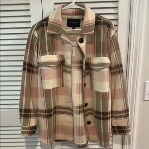 Banana Republic Pink and Green Utility Jacket